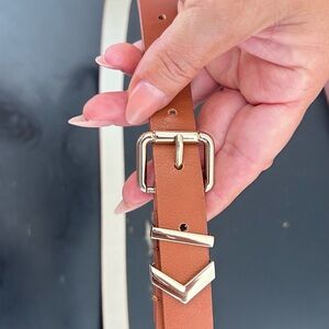 Brown Belt with Gold Buckle